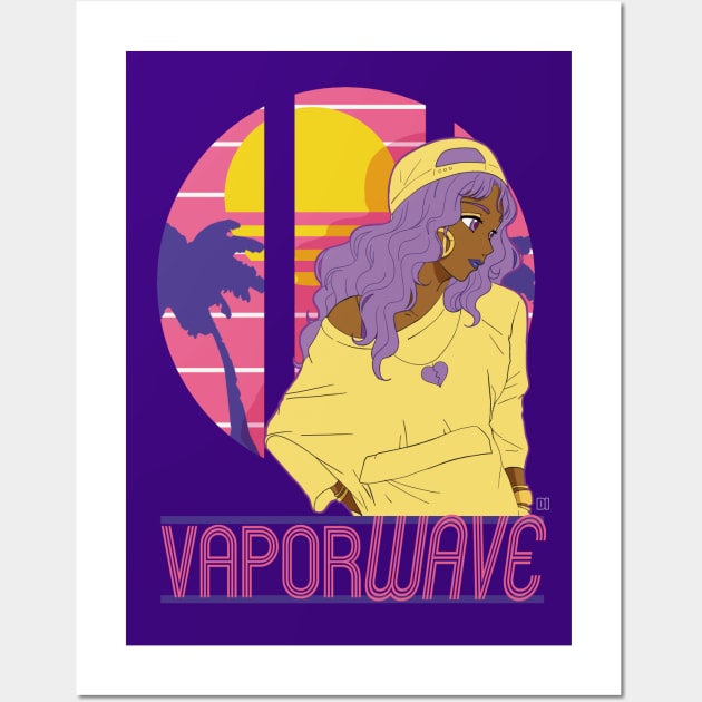 Vaporwave Girl Wall Art by DaphInteresting